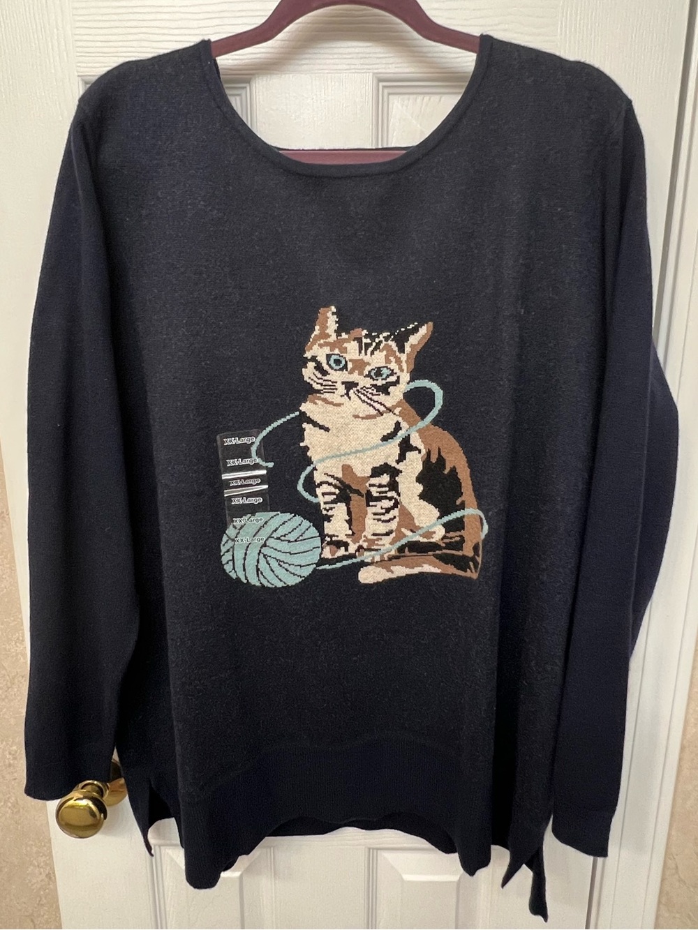 Fall Navy Cat Sweater